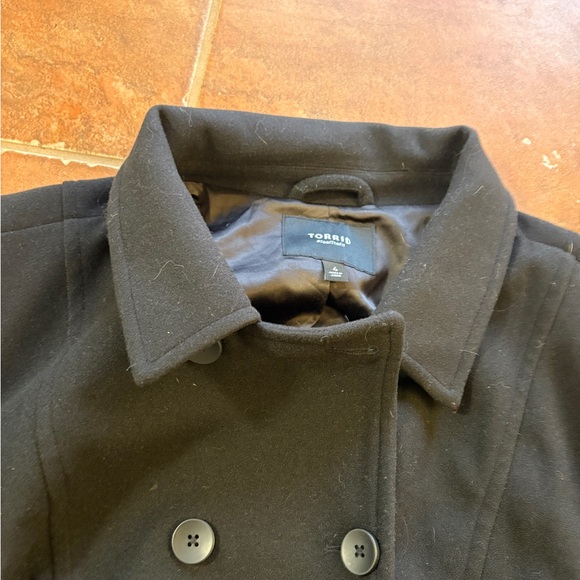 TORRID Button Front Coat Trench Dressy - Black - Size 4 Office Business Casual - Picture 4 of 15